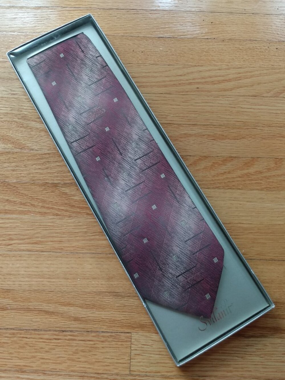Vintage Neck Tie Svilanit Impressione Made in Slovenia New in Box NWT